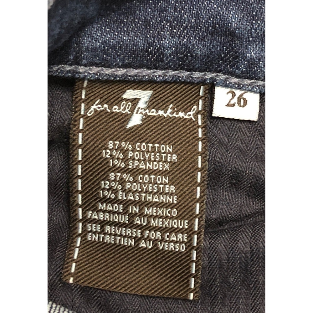 7 For All Mankind Josefina Skinny Boyfriend Jeans Womens 26 Button Fly Inseam 26 - Picture 4 of 11